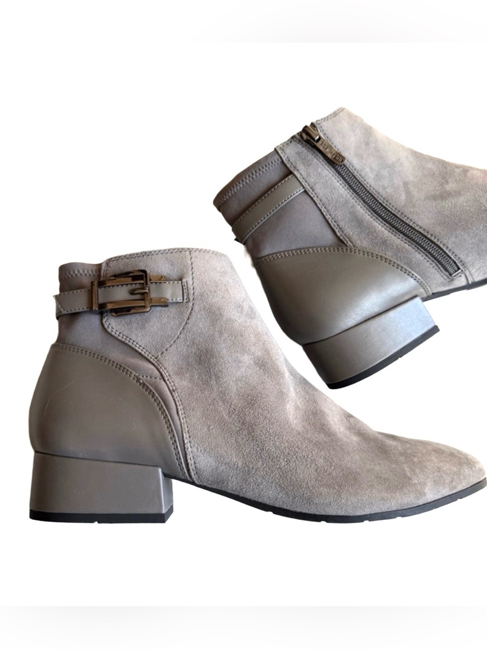 Easy Spirit Boots Dragon Gray Suede Ankle Booties Women’s 12M NEW
